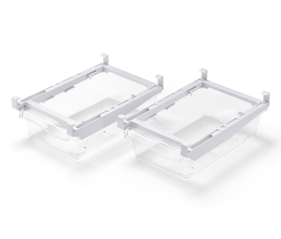 Dva zásuvné boxy do lednice.