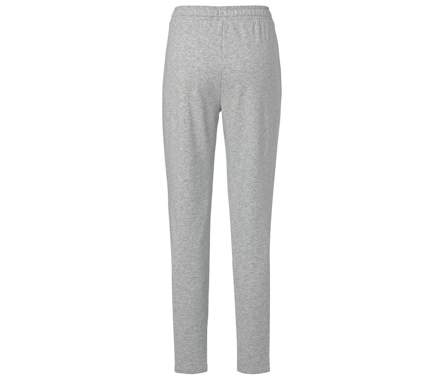 Šedé tepláky s elastickým pasem.