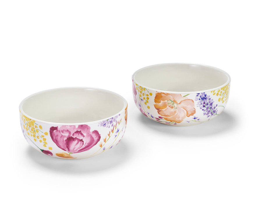 Dvě misky s květinovým vzorem.