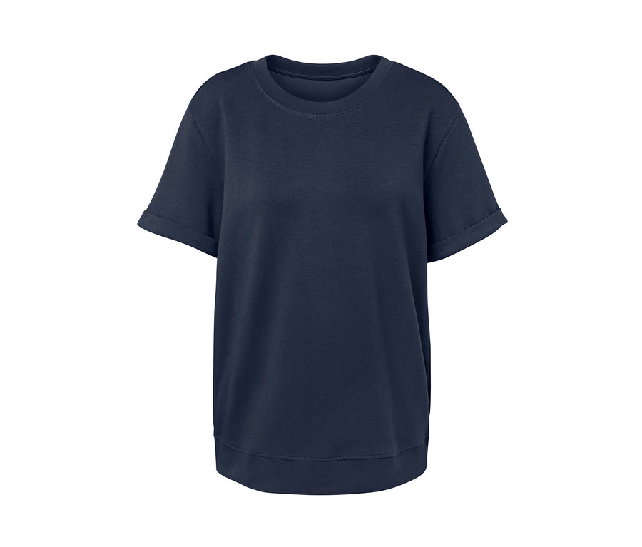 Tmavě modré tričko z modalové směsi s krátkými rukávy.