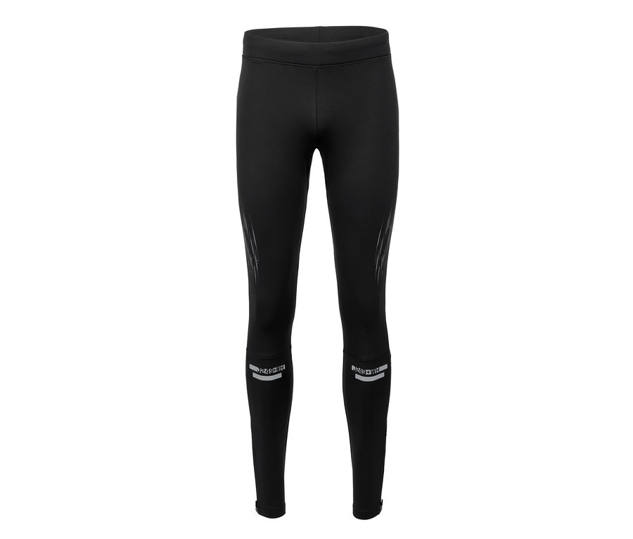 Černé funkční termolegíny na bílém pozadí.