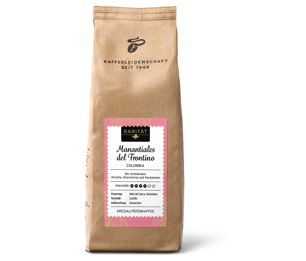 Balíček zrnkové kávy Manantiales del Frontino Colombia.