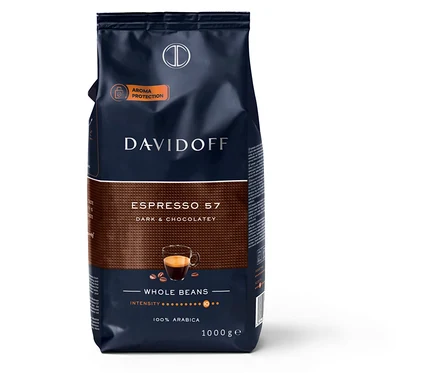 Balení DAVIDOFF CAFÉ Espresso 57 - 1x 1000 g celá zrna.
