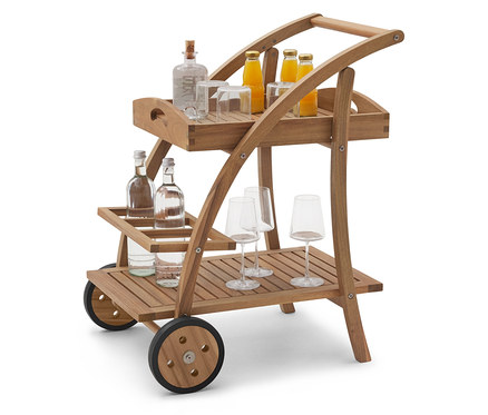 Barový vozík s odnímatelným podnosem