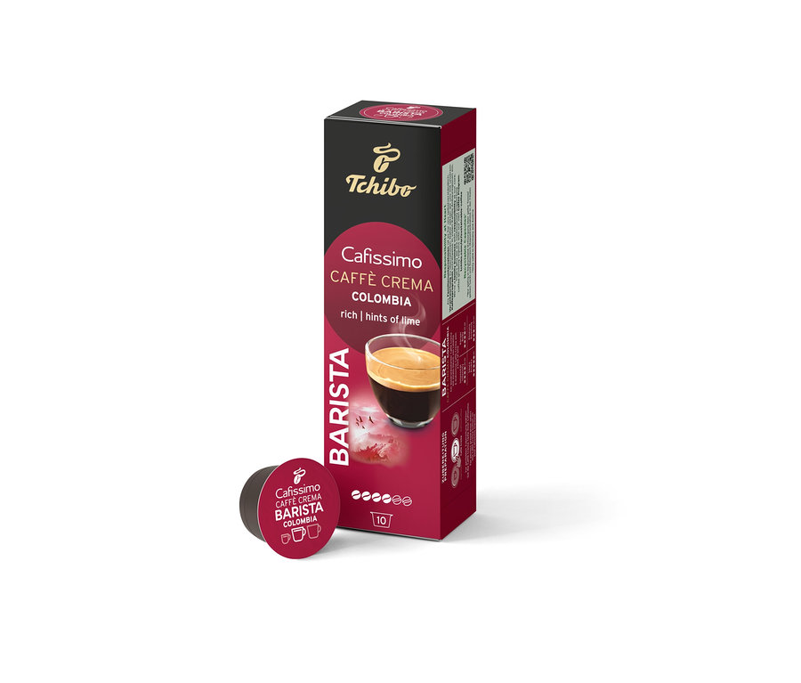 Balení a kapsle Cafissimo BARISTA Caffè Crema Colombia.