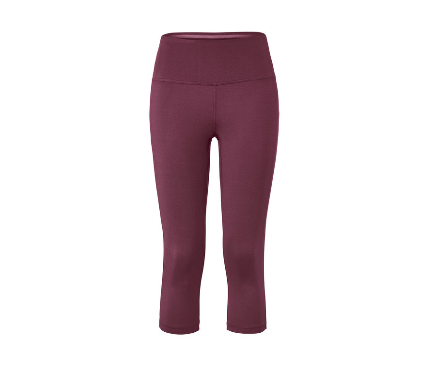 Fialové 3/4 sportovní legíny.