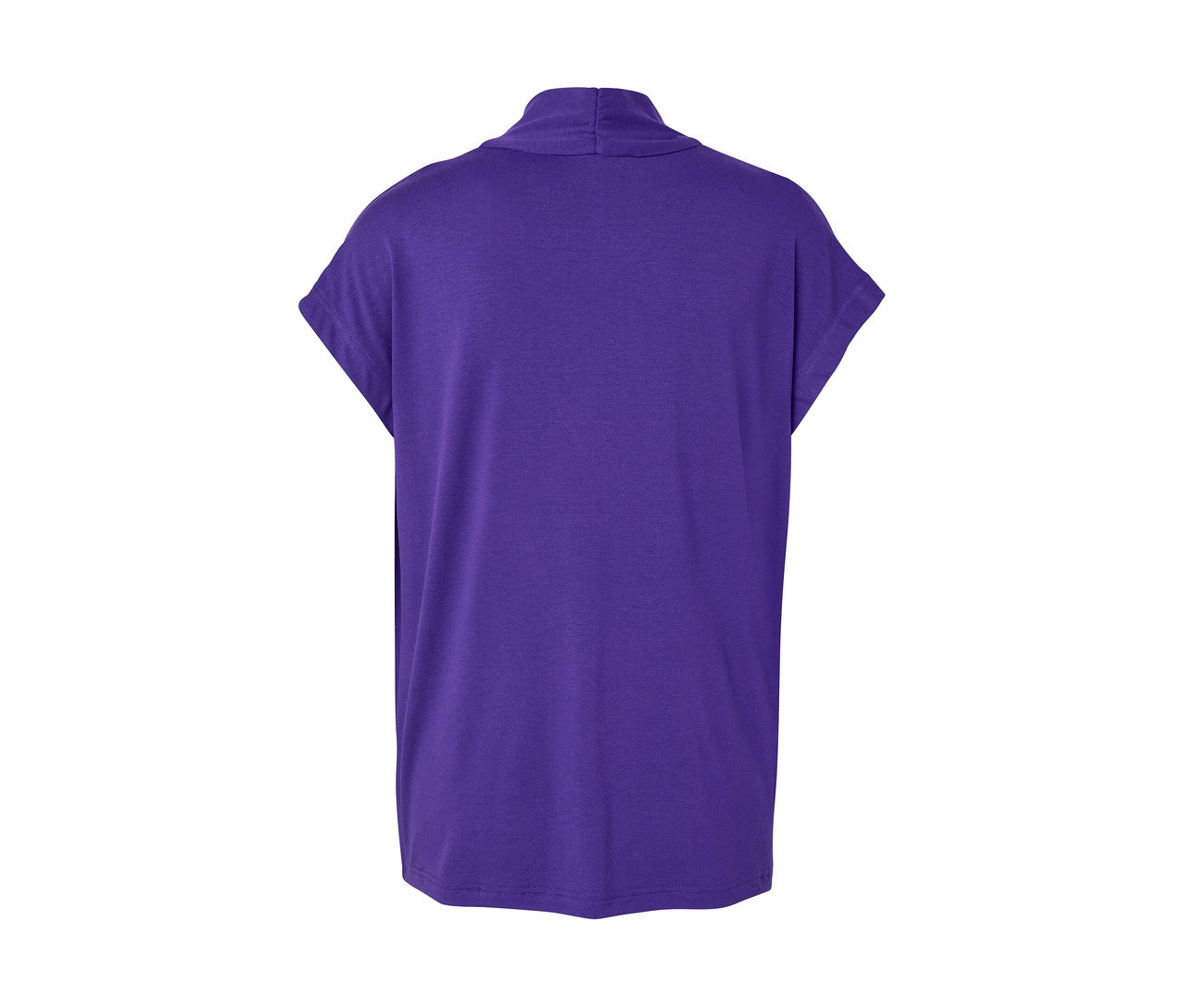 Fialové halenkové triko s výstřihem do V.