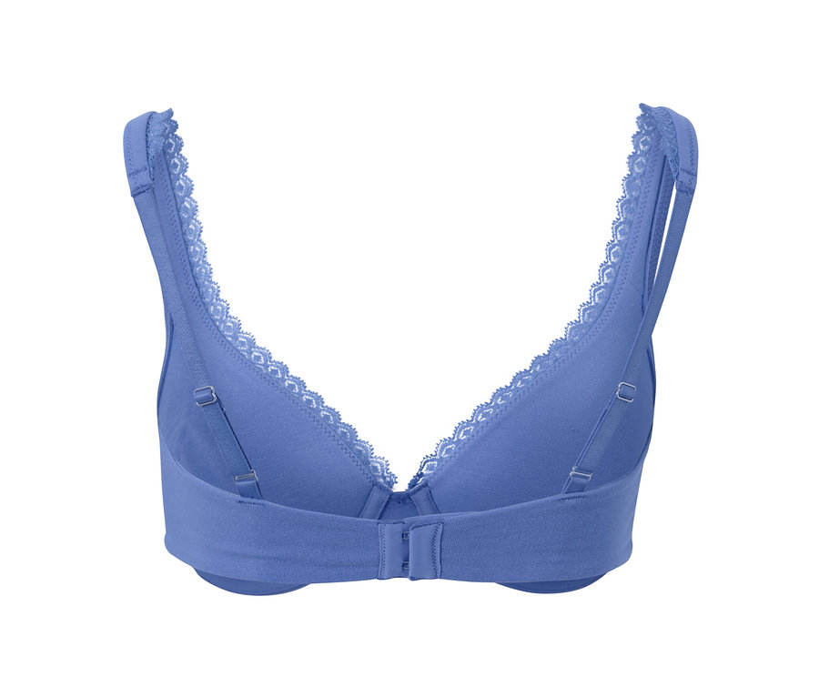 Modrá podprsenka s kosticemi.