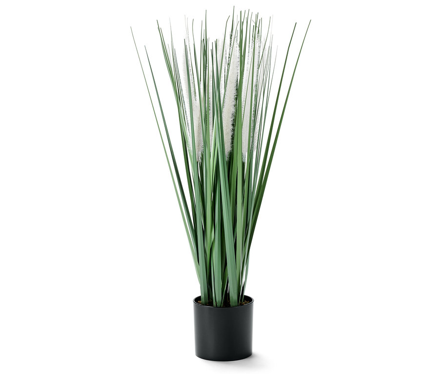 Umělá rostlina »Traviny a stepi« v květináči.