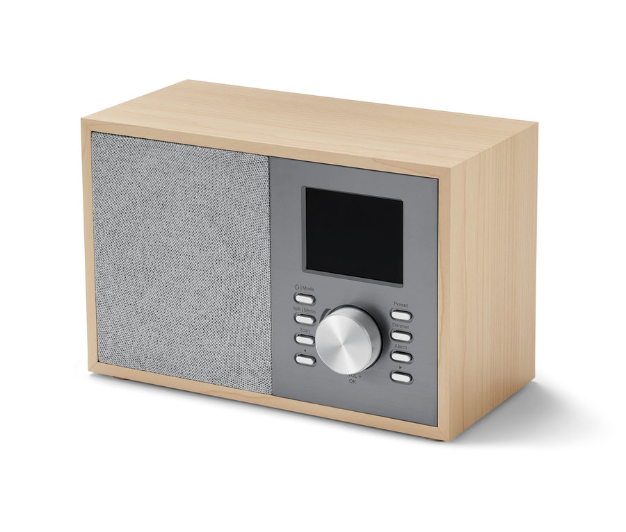Digitální rádio DAB+/FM s Bluetooth® ve světlém dřevěném provedení.