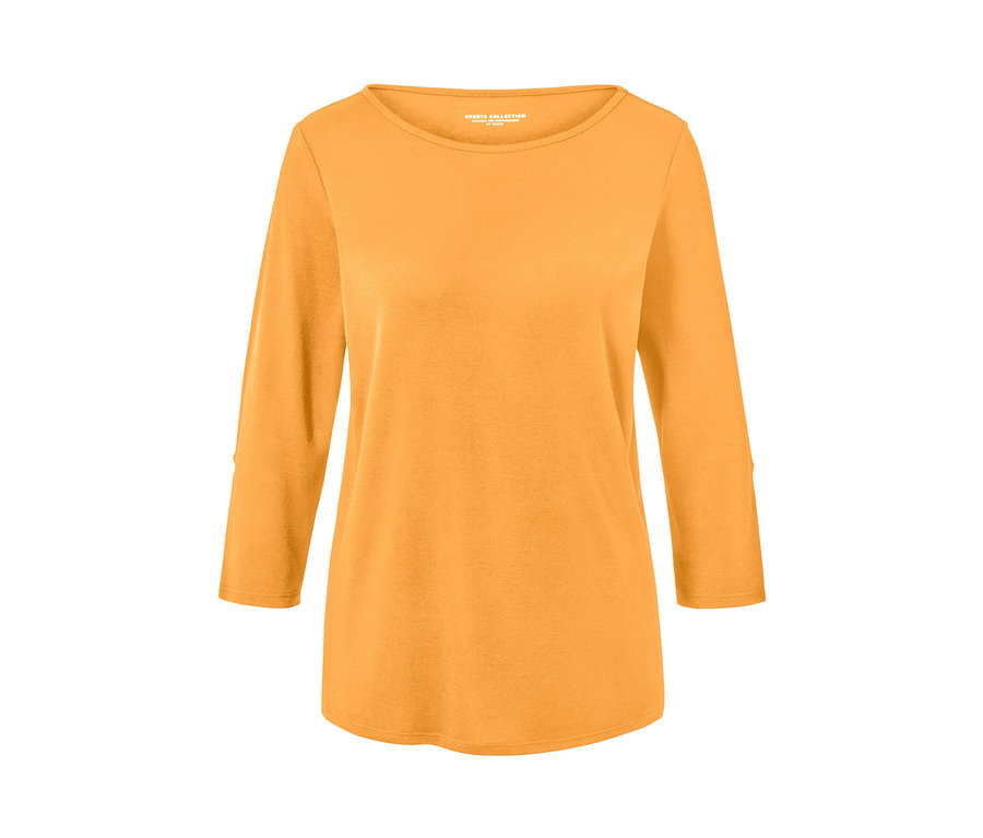 Oranžové funkční triko s 3/4 rukávem.