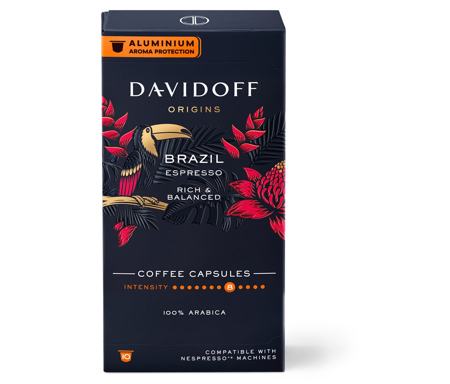DAVIDOFF CAFÉ ORIGINS Brazil Espresso − 10 kapslí