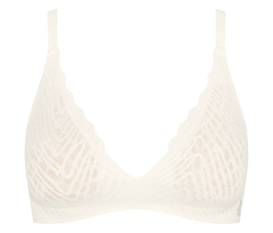 Bílá vzorovaná podprsenka.