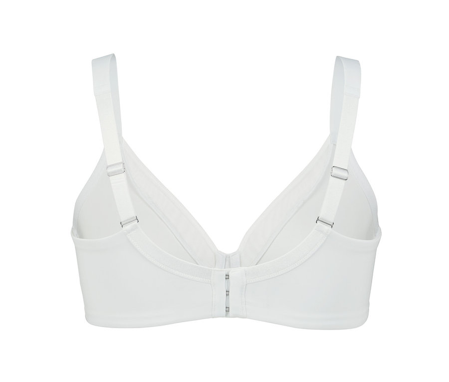 Detail bílé zmenšující podprsenky.