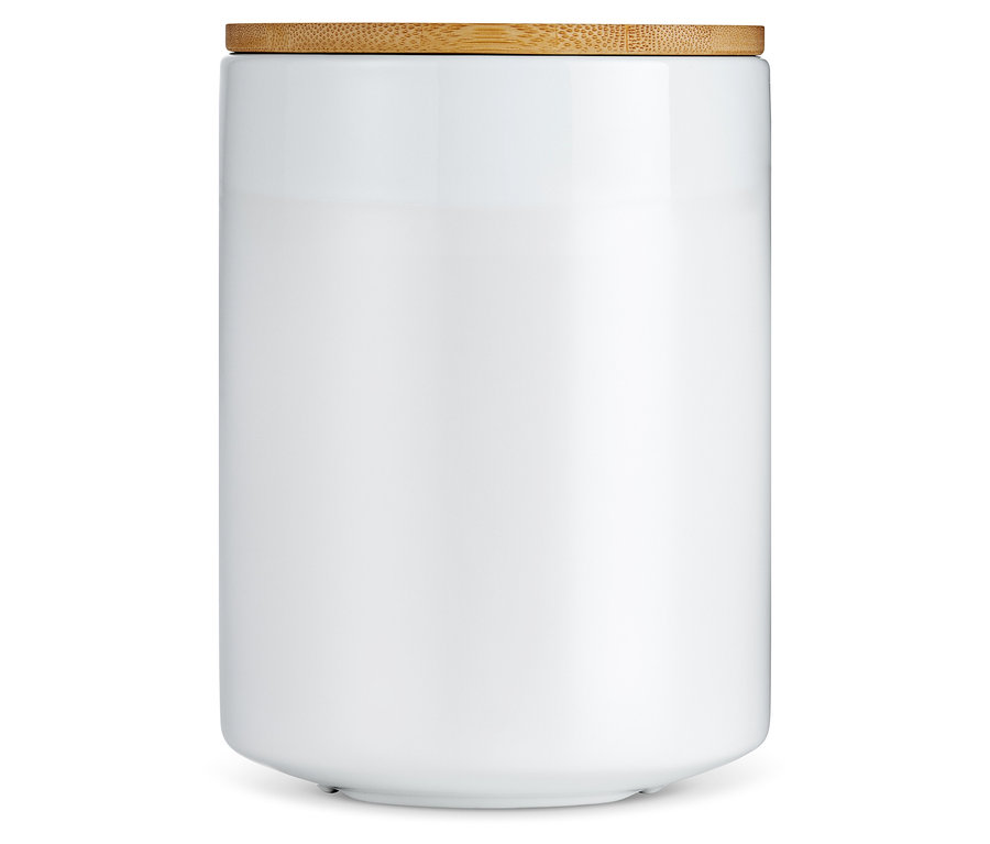 Dóza na kávu, keramická, 500 g, bílá