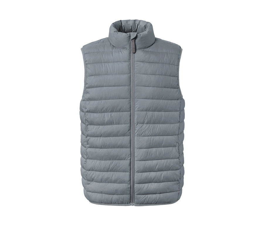 Šedá prošívaná vesta Skladná prošívaná vesta se zipem.