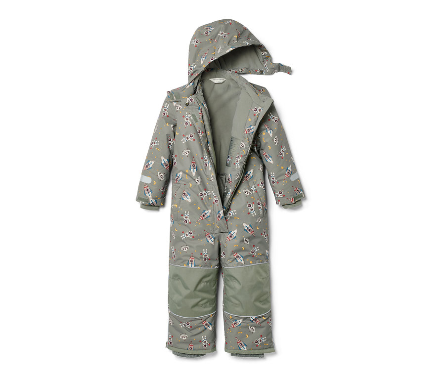 Dětská zimní kombinéza s motivem vesmíru.