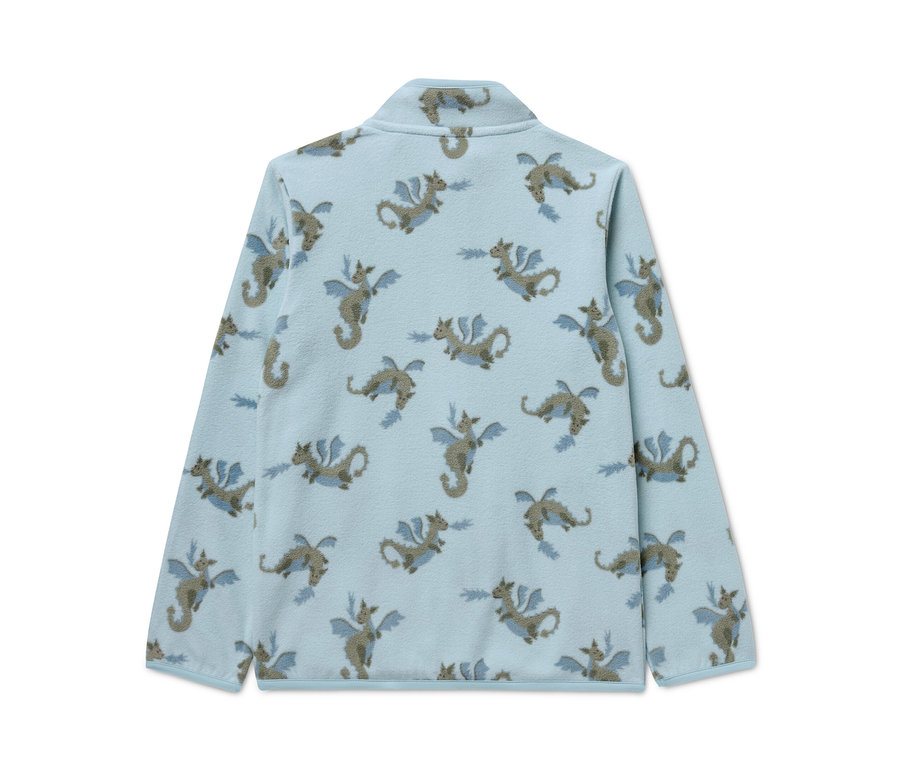 Dětská fleecová bunda s potiskem draků.