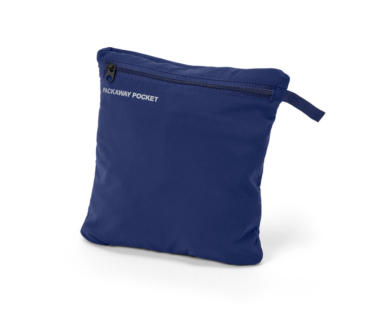 Sbalené tmavě modré outdoorové kalhoty.