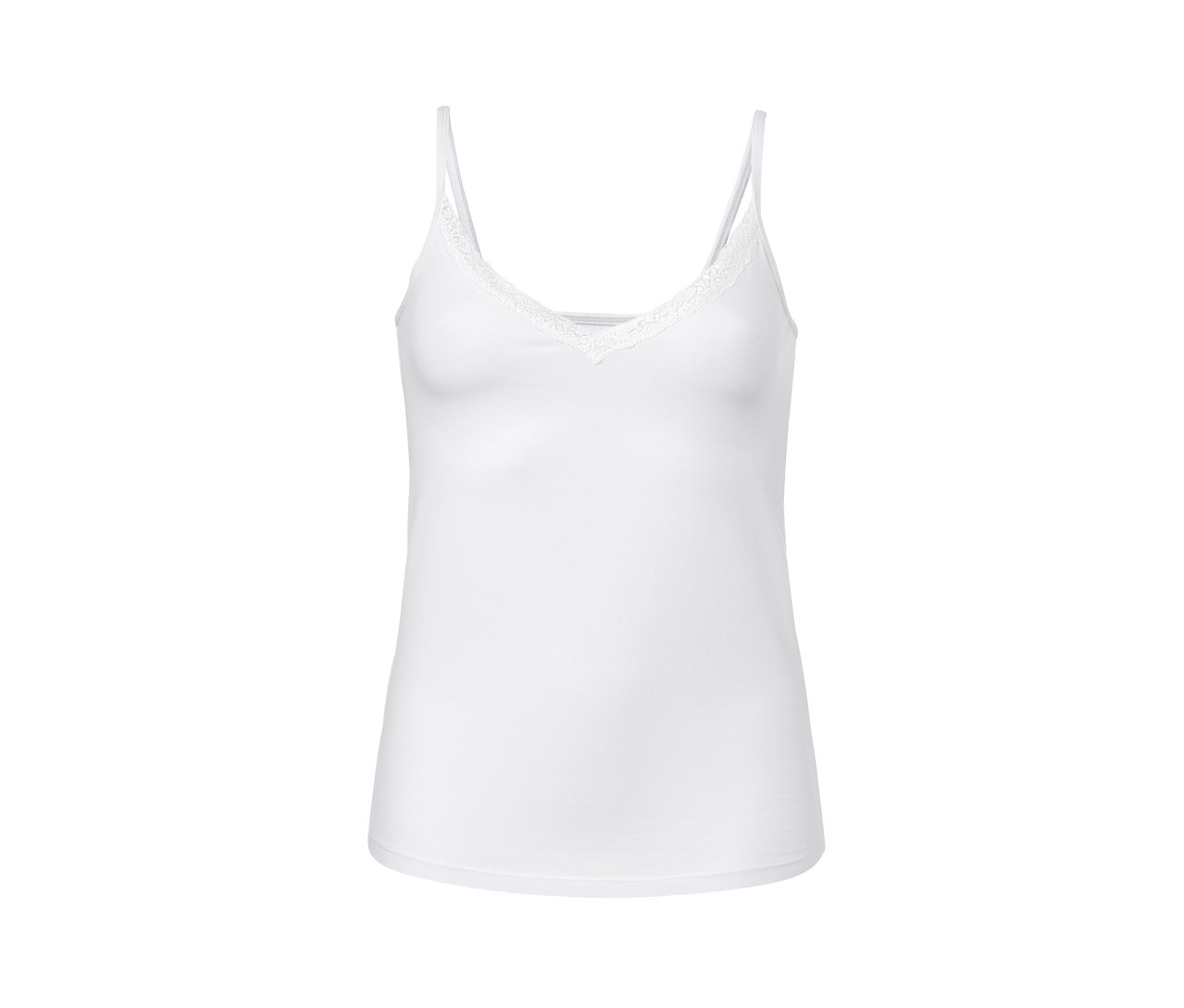 Bílé tílko s krajkou, 2 ks