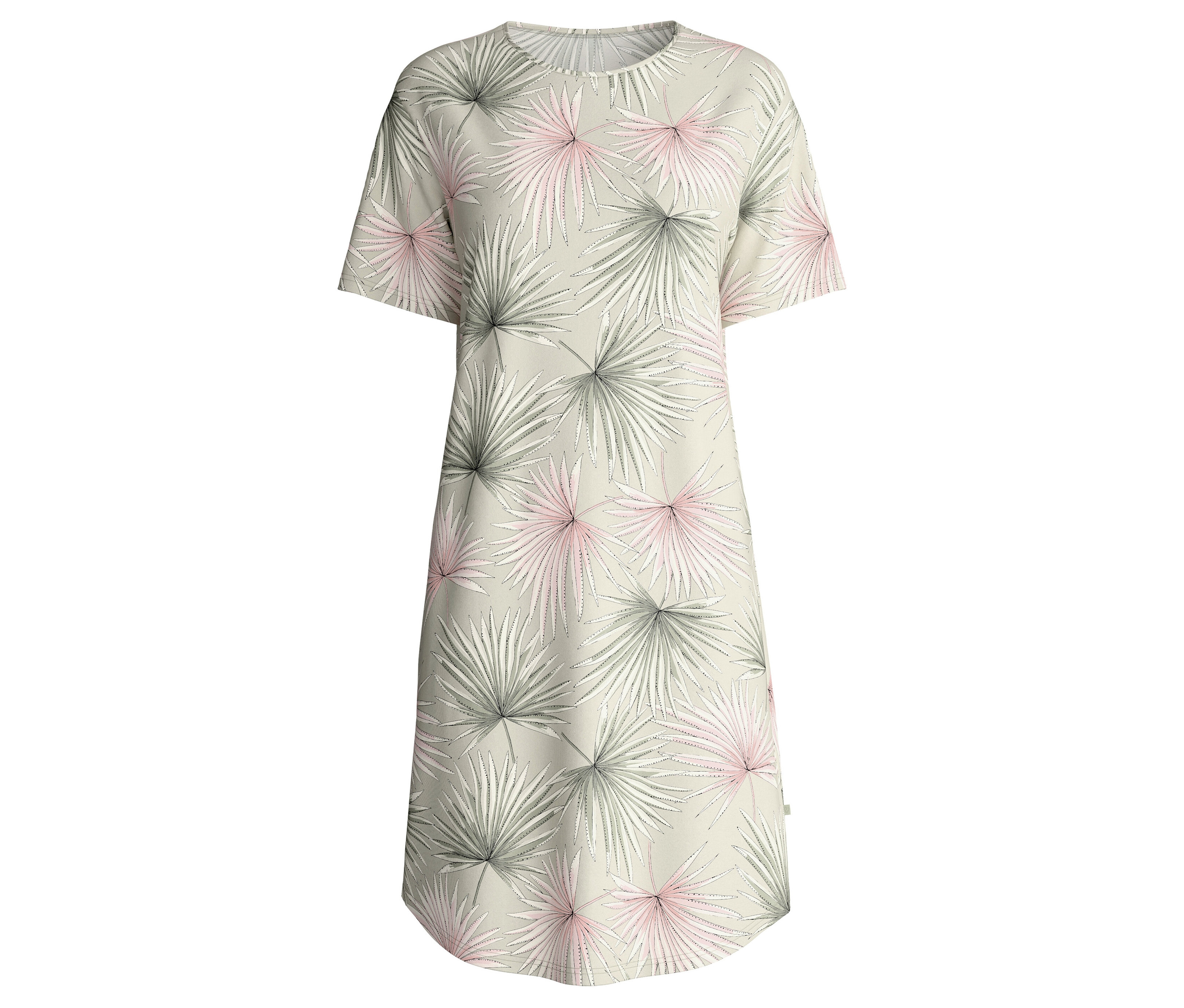 Na fotografii je noční košile Calida »Leaf Dreams« s potiskem listů.