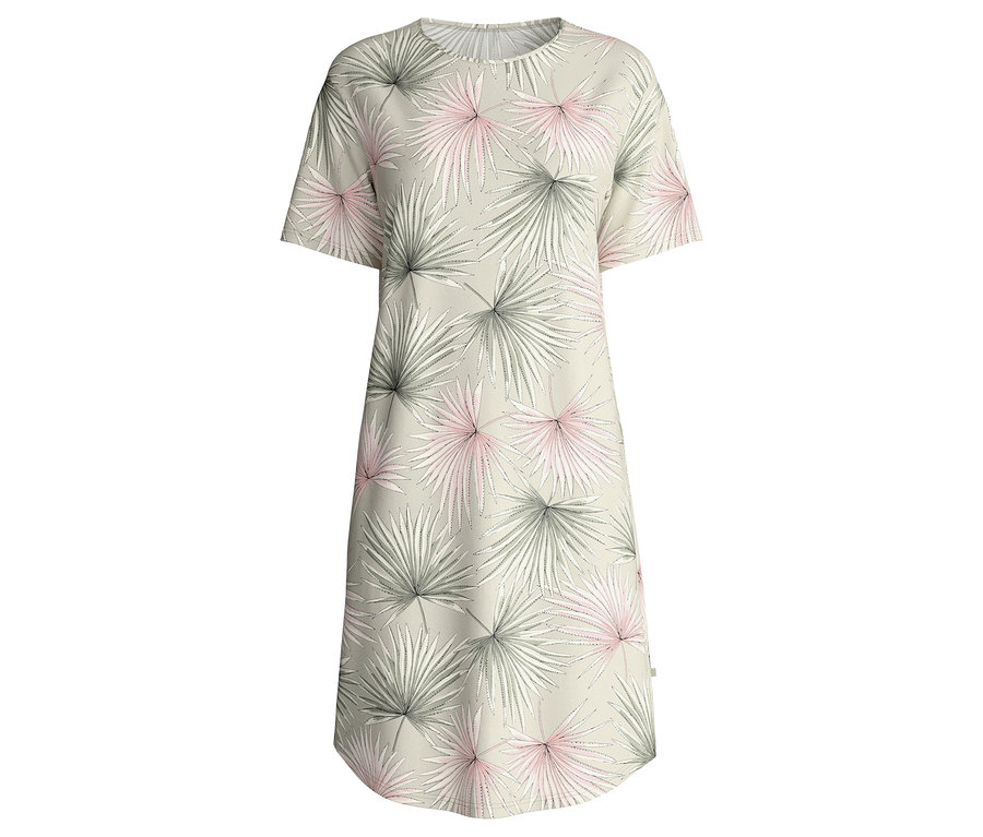 Na fotografii je noční košile Calida »Leaf Dreams« s potiskem listů.