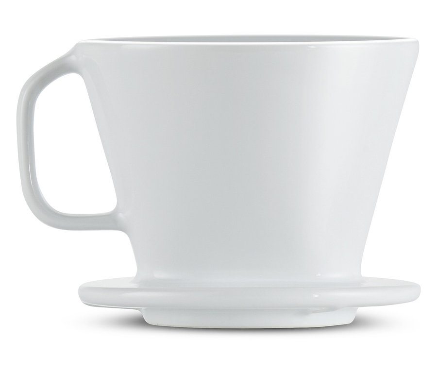 Bílý ruční kávový filtr velikosti 101.