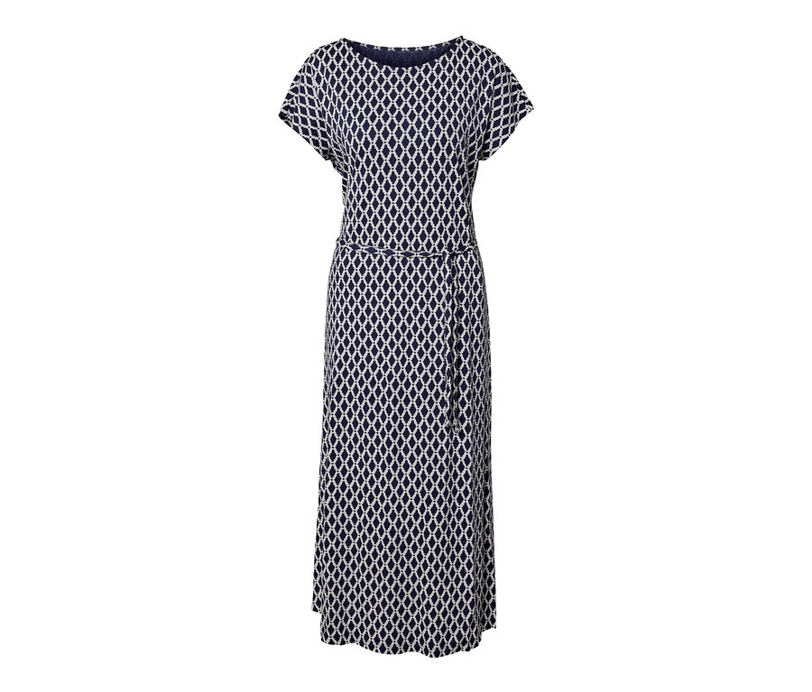 Dlouhé žerzejové šaty s potiskem.