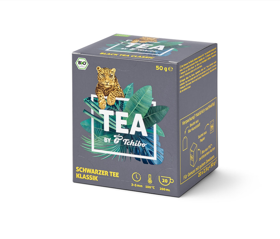 Balení BIO TEA by Tchibo Klassik 8 × 20 × 2,5 g.