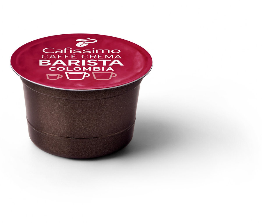 Detailní záběr hnědé kapsle Caffè Crema Colombia.