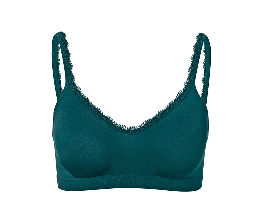 Petrolejová bezešvá měkká podprsenka.
