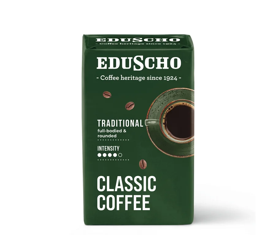 Balení mleté kávy EDU Classic Traditional 250 g.