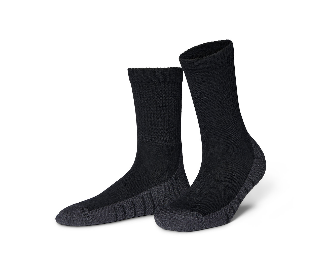 Dva páry černých outdoorových ponožek.