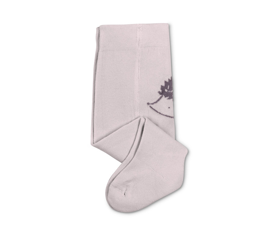 Světle růžové punčocháče s potiskem ježka, 3 ks