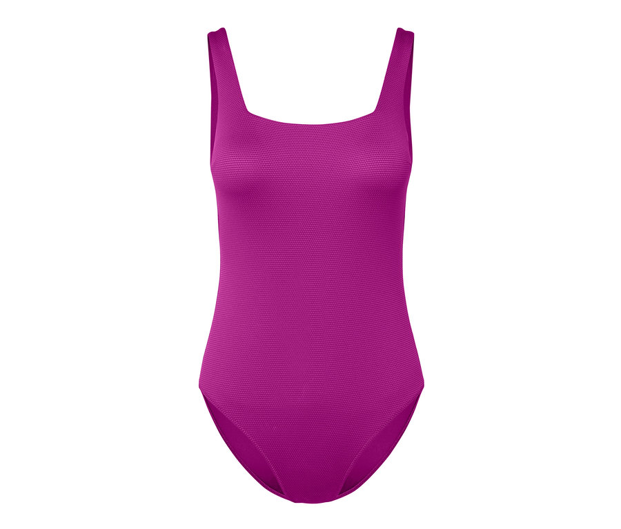 Jednodílné plavky se strukturovaným povrchem.