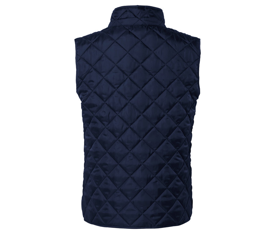 Tmavě modrá prošívaná vesta.