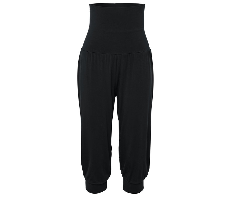 Černé harémky s vysokým pasem.