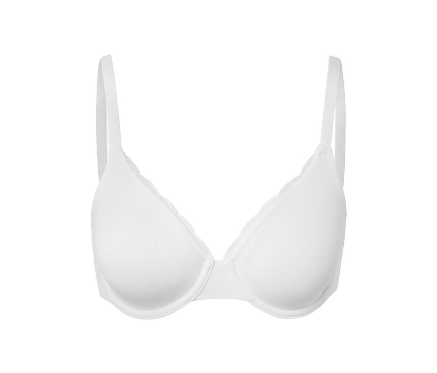 Bílá podprsenka s kosticemi.