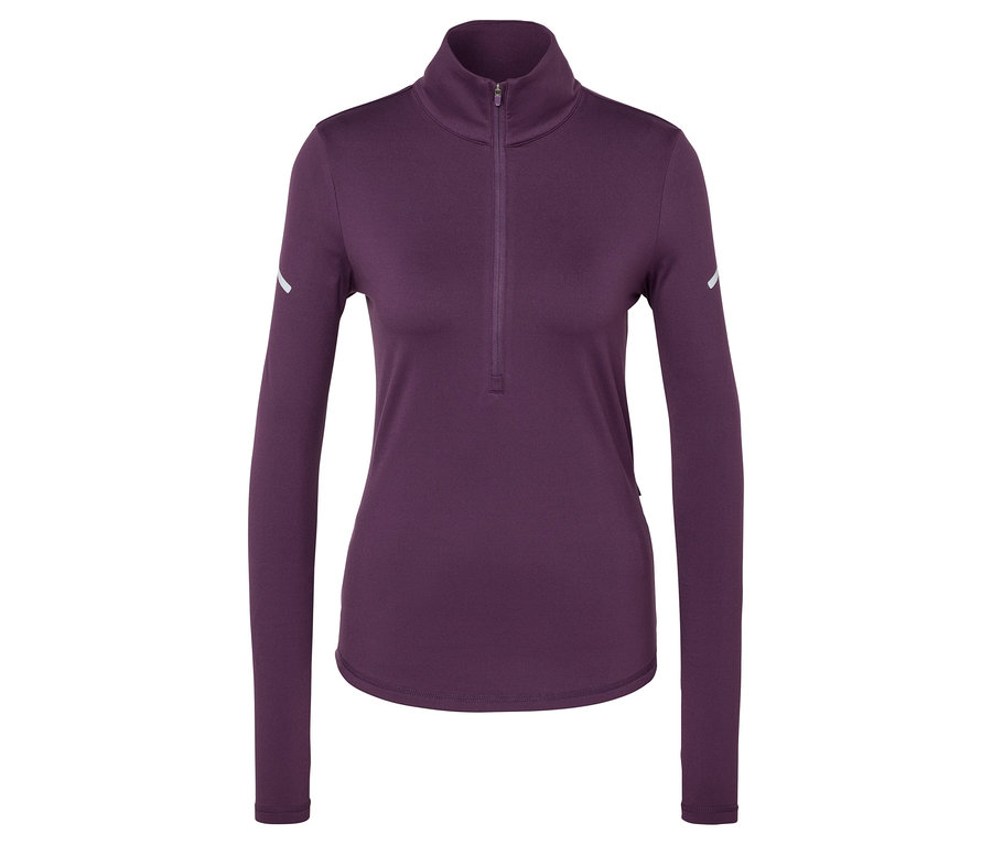 Funkční švestkové termotriko se zipem