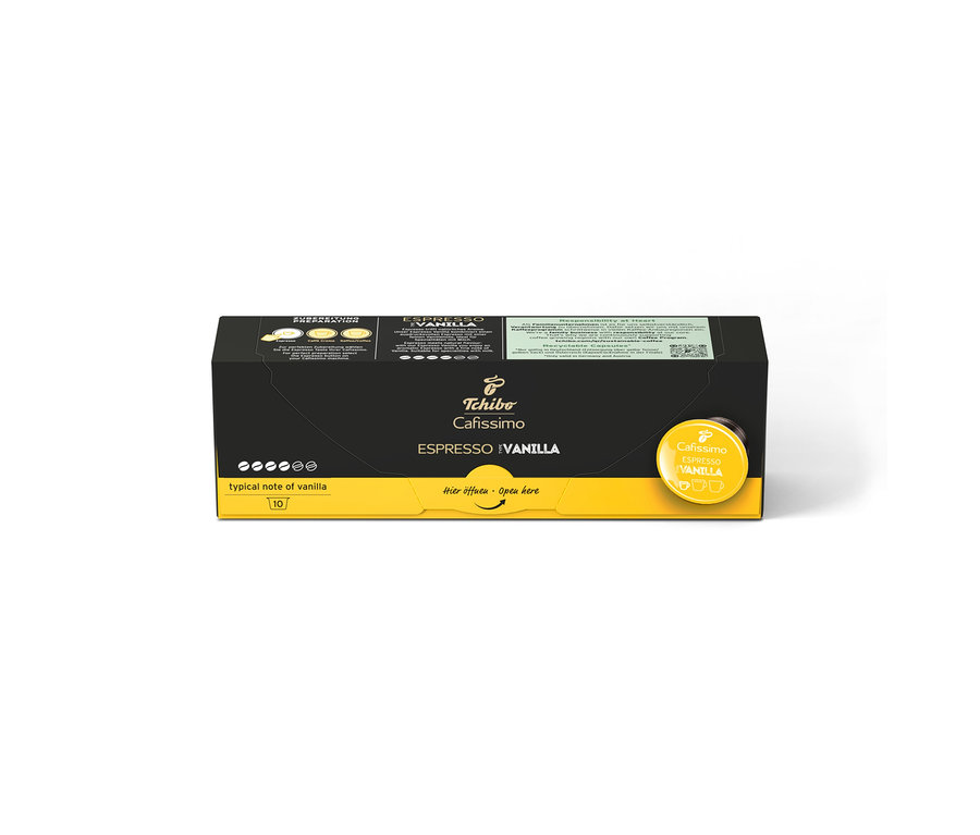 Balení Cafissimo Flavoured Espresso – Vanilla – 10 kapslí.
