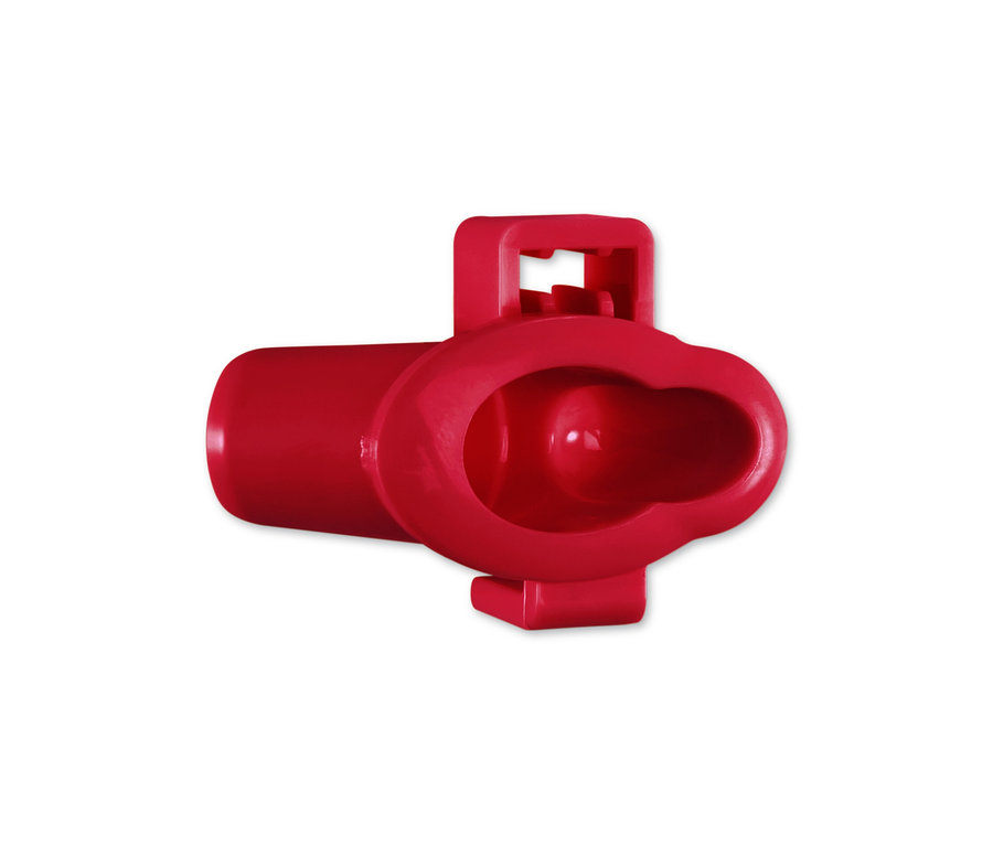 Detail červené sady airbrush na dorty.