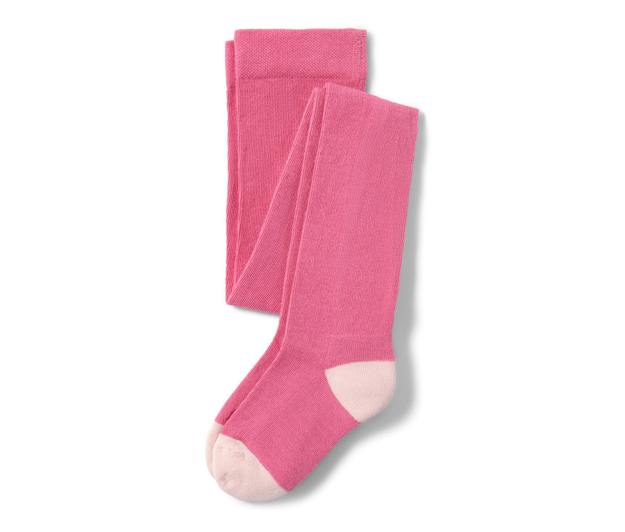 Růžové punčocháče, 3 ks, složené na sobě.