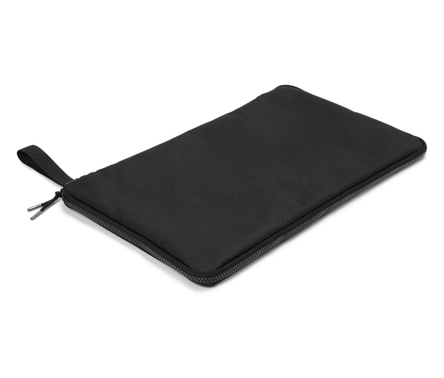 Černé pouzdro na zip s poutkem na zip.