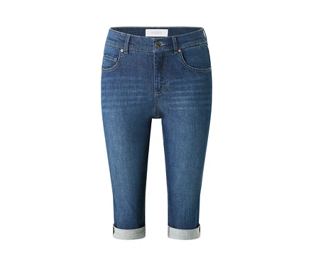 Modré džíny Angels »Capri Turn-Up«, slim fit.