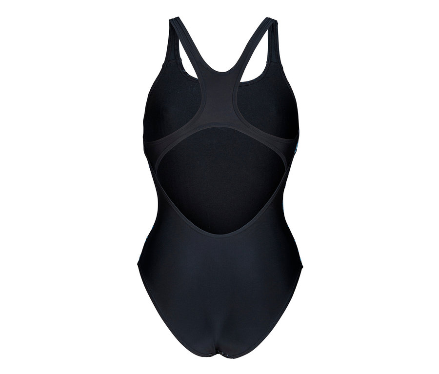 Detailní pohled zezadu na dámské plavky arena Feel Hyacinth Swim Pro Back.