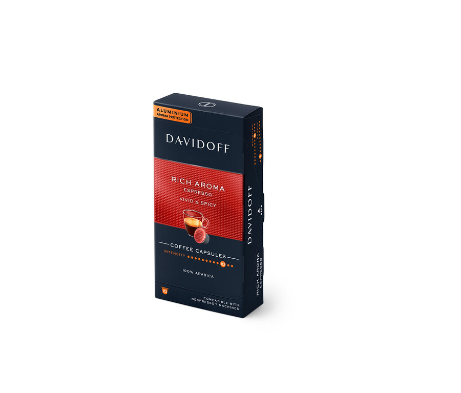 Balení 10 kapslí kávy DAVIDOFF CAFÉ Rich Aroma.