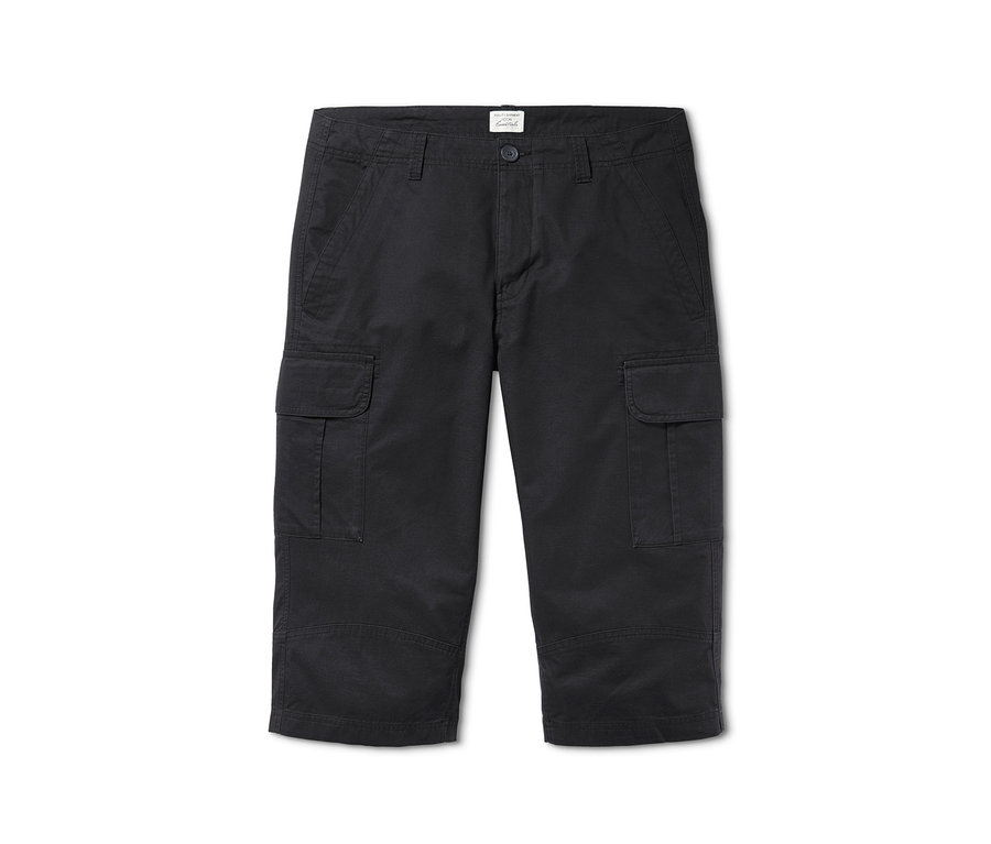 Černé 3/4 cargo bermudy.