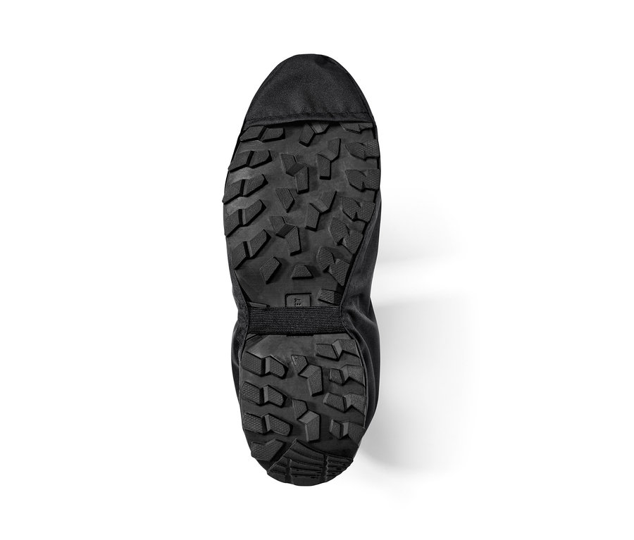 Černý návlek na boty do deště s gumovou podrážkou.