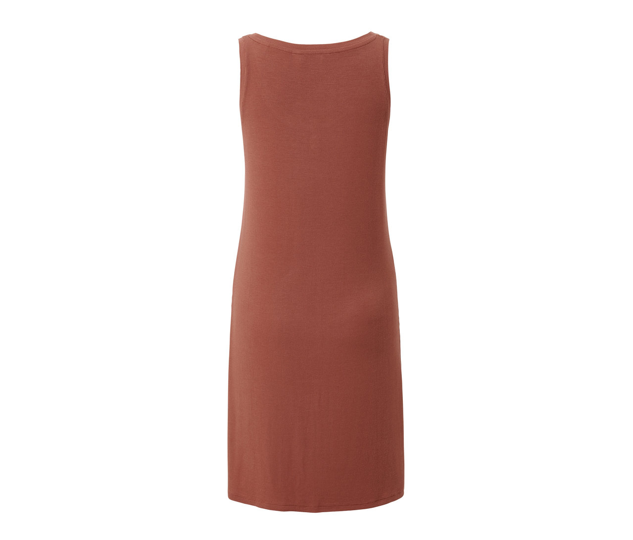 Detail noční košile ze žebrovaného materiálu.