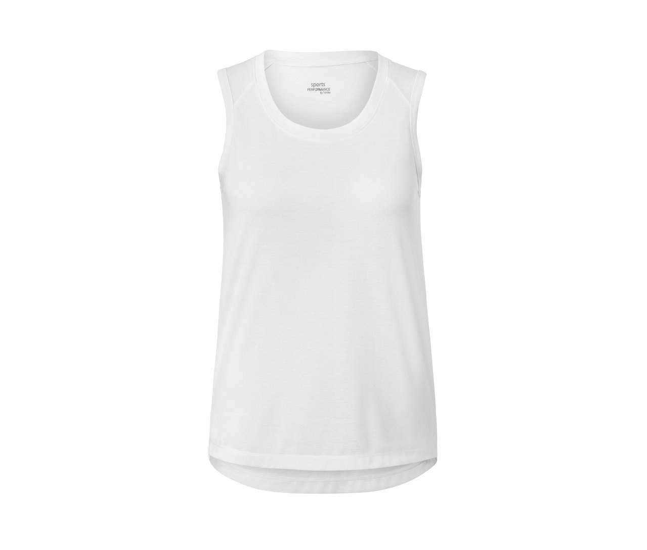 Bílý sportovní top z dvoudílné sady.